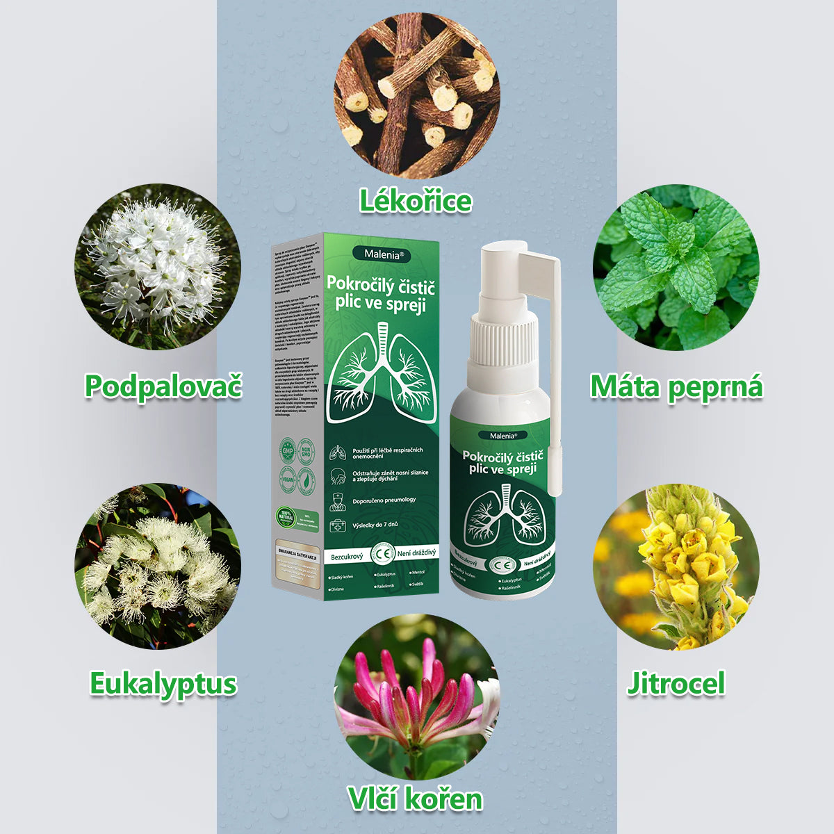 Malenia® Pokročilý plicní čisticí sprej ✨✨