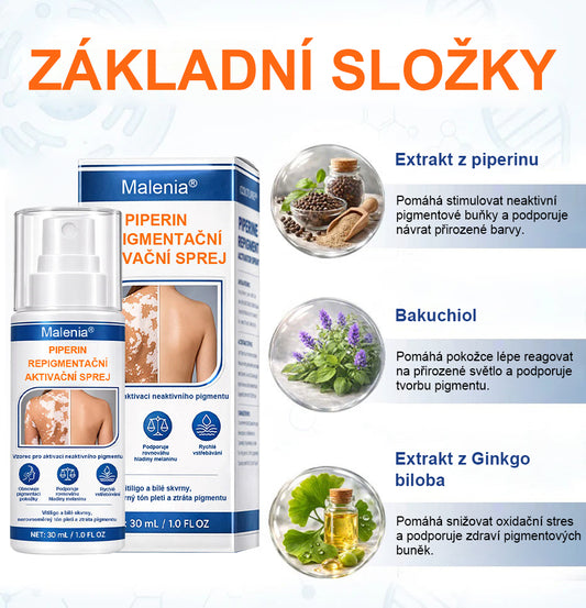 🌿🌿Malenia® Piperin Repigmentační aktivační sprej