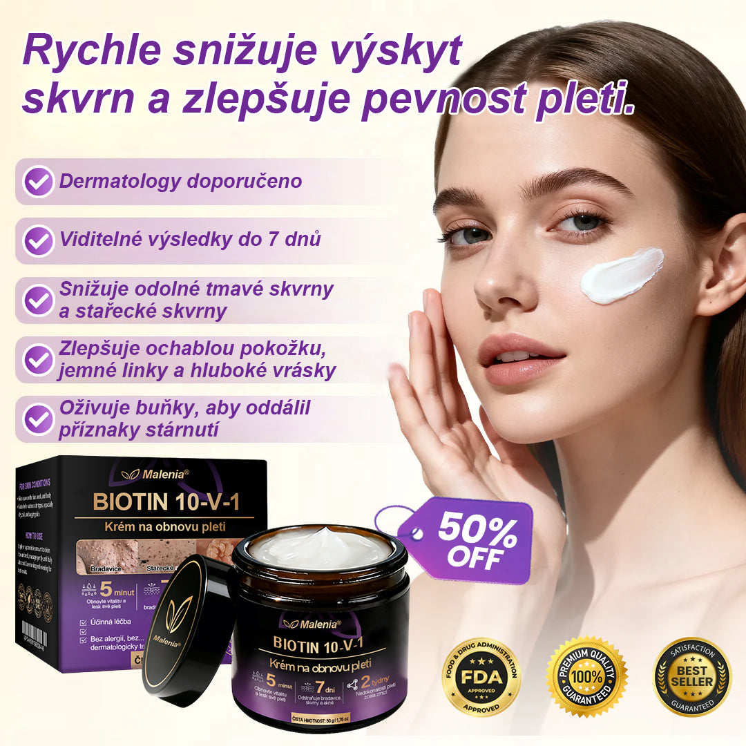 Malenia® Biotin 10 v 1 pleťový regenerační krém✨