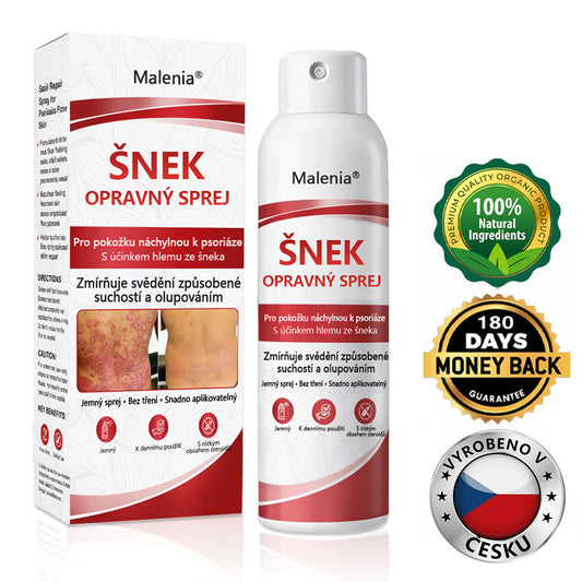 🔥🔥Malenia® Snail Repair Spray pro svědivou, šupinatou pokožku s psoriázou