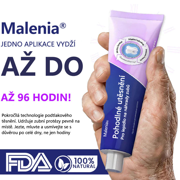 🔥🔥Malenia® Comfort Seal Pro – lepidlo na zubní protézy🦷💜S certifikátem FDA