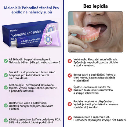 🔥🔥Malenia® Comfort Seal Pro – lepidlo na zubní protézy🦷💜S certifikátem FDA