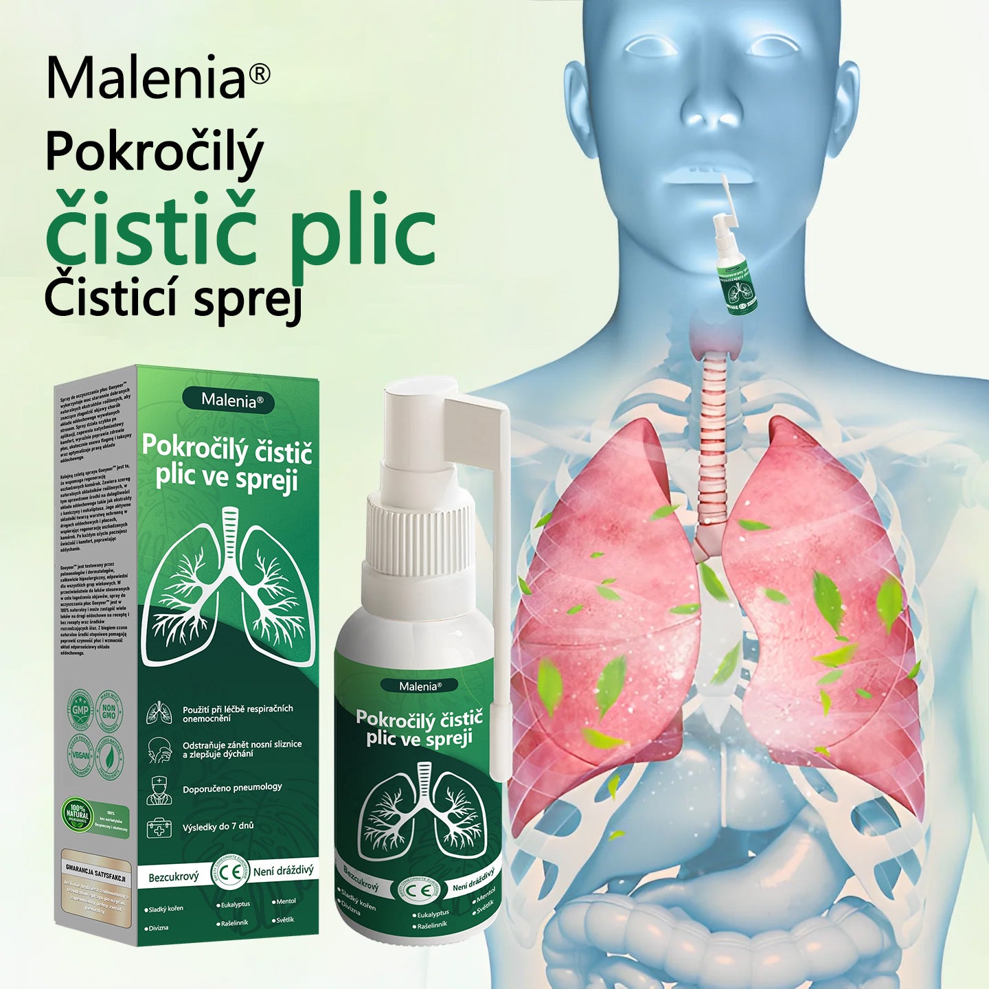 Malenia® Pokročilý plicní čisticí sprej ✨✨