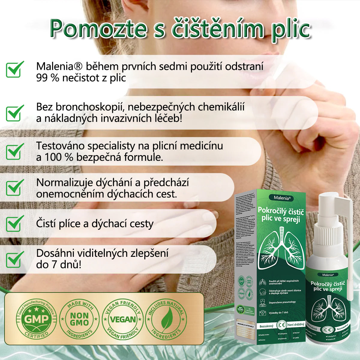 Malenia® Pokročilý plicní čisticí sprej ✨✨